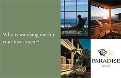 Paradise Resort Rentals Postcard - Owner