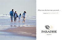 Paradise Resort Rentals Postcard - Reconnect