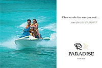 Paradise Resort Rentals Postcard - Recreation